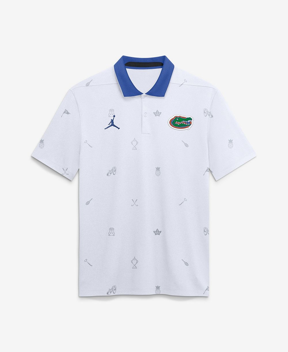 Мужская поло Jordan White Florida Gators Vapor Pattern Dri-FIT