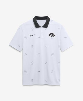 Nike Men's White Iowa Hawkeyes Vapor Pattern Dri-FIT Polo Shirt