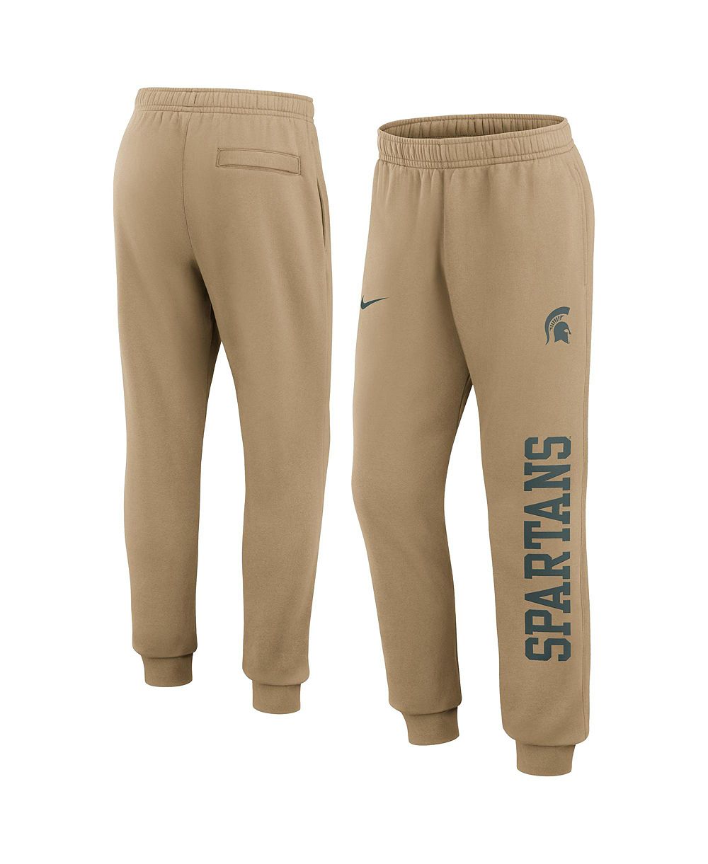Мужские джоггеры Nike Beige Michigan State Spartans Primetime Club Fleece