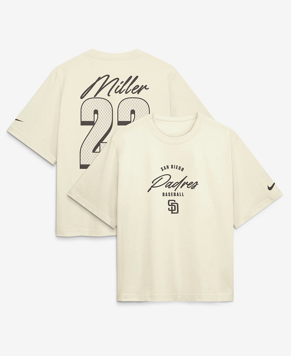Nike Women's Mason Miller San Diego Padres Boxy Name & Number T-Shirt
