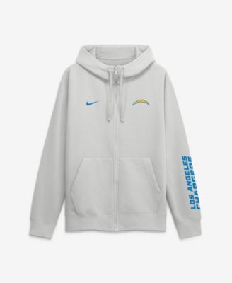 Nike Мужской серый свитшот-худи Los Angeles Chargers Cool Down Club Full-Zip