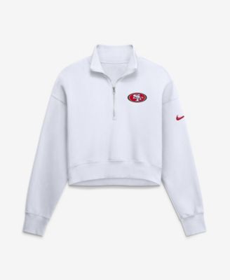 Женский свитшот Nike San Francisco 49ers Phoenix Fleece Oversized Cropped Quarter-Zip