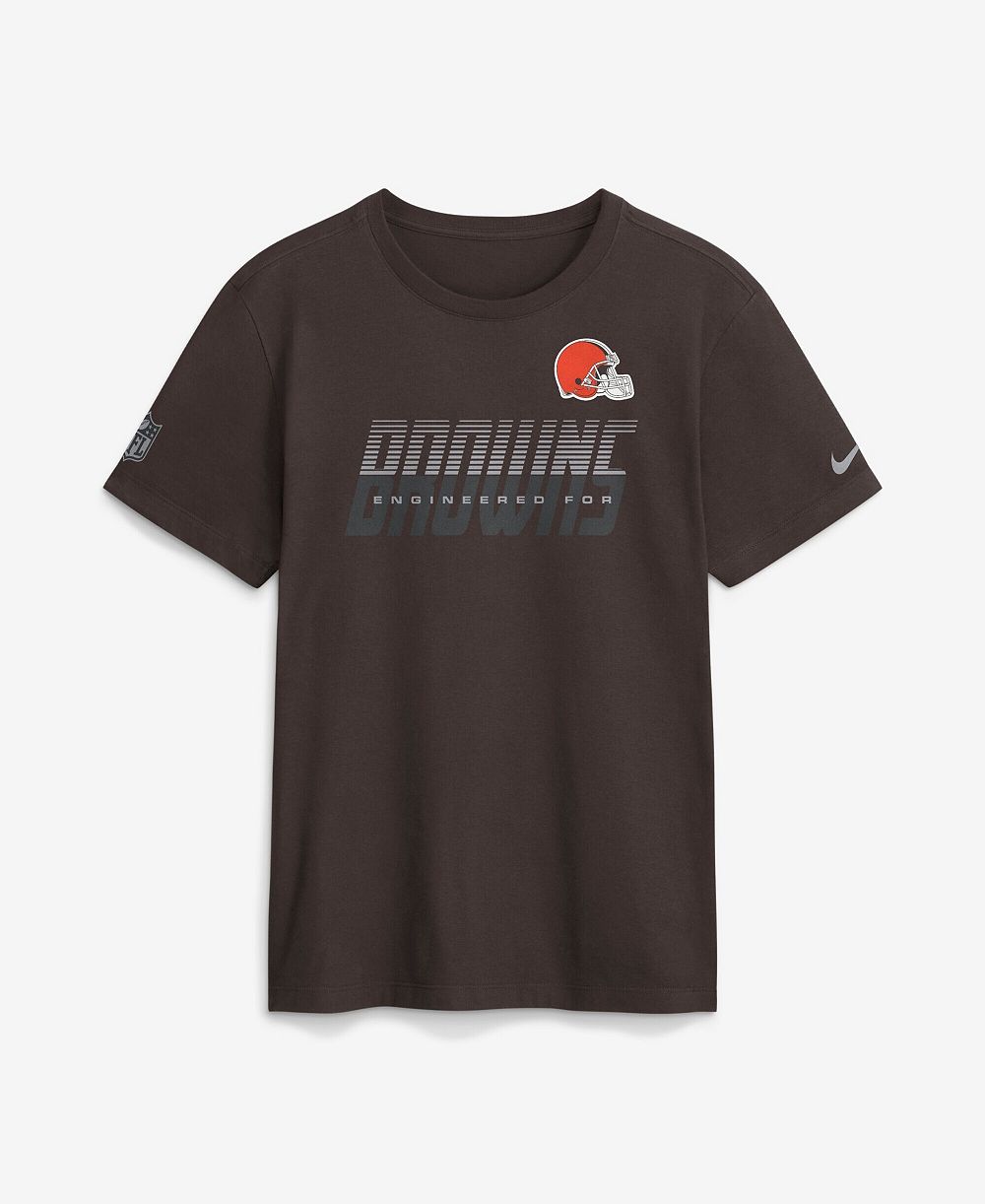 Мужская футболка Nike Brown Cleveland Browns Sideline Dri-FIT