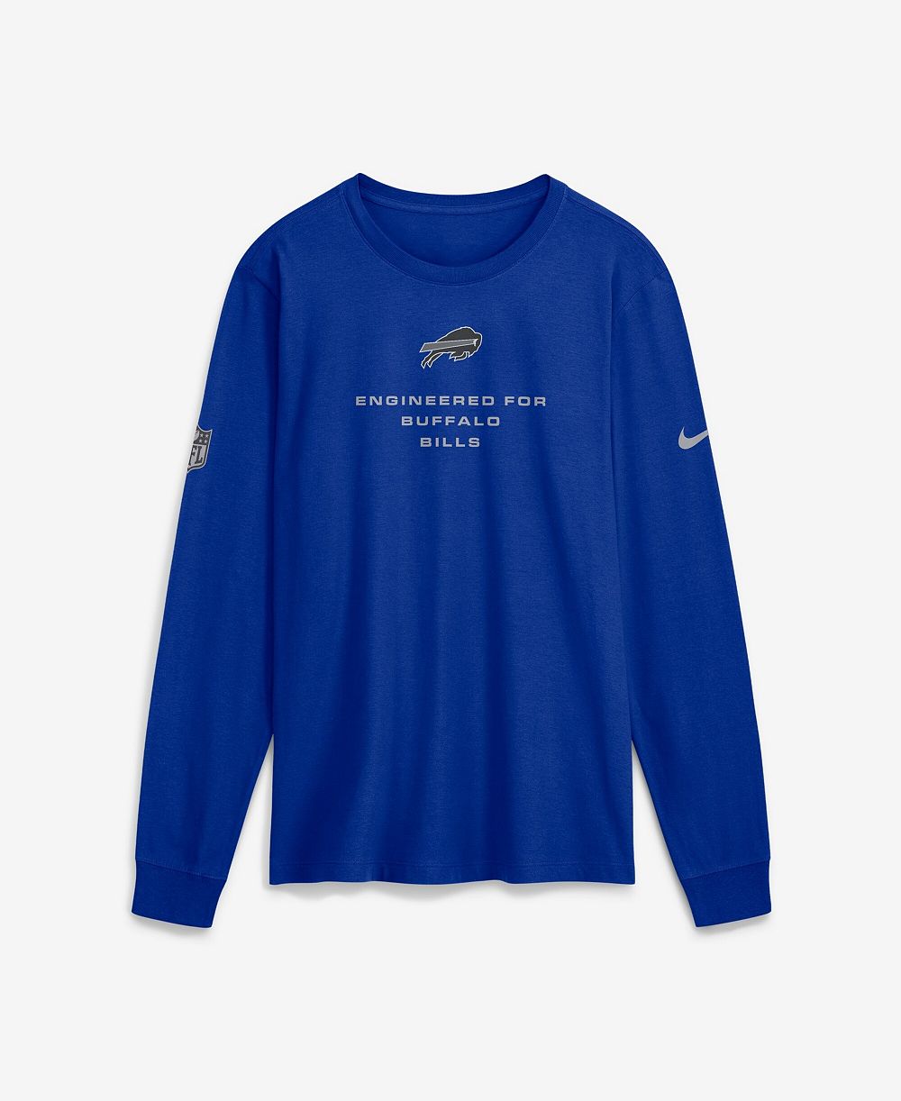 Nike Men's Royal Buffalo Bills Sideline Bold Arch Star Dri-FIT Long Sleeve T-Shirt