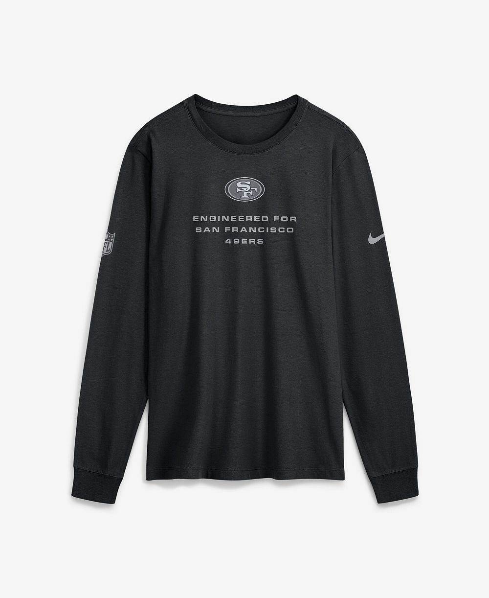 Nike Men's Black San Francisco 49ers Sideline Bold Arch Star Dri-FIT Long Sleeve T-Shirt