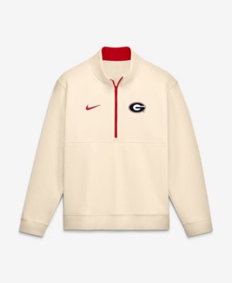 Мужская свитшот Nike Cream Georgia Bulldogs Primetime Club Fleece Half-Zip Pullover