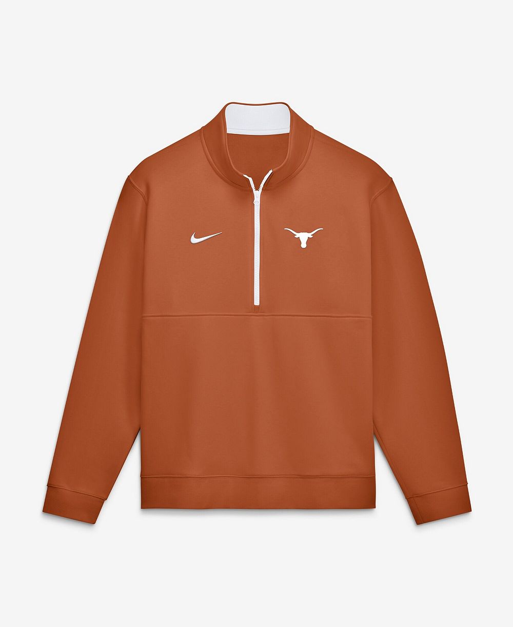 Мужская толстовка Nike Texas Orange Texas Longhorns Primetime Club Fleece Half-Zip Pullover
