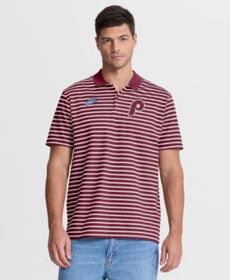 Мужская рубашка Nike Maroon Philadelphia Phillies Cooperstown Collection Dri-FIT Victory Striped Polo Shirt