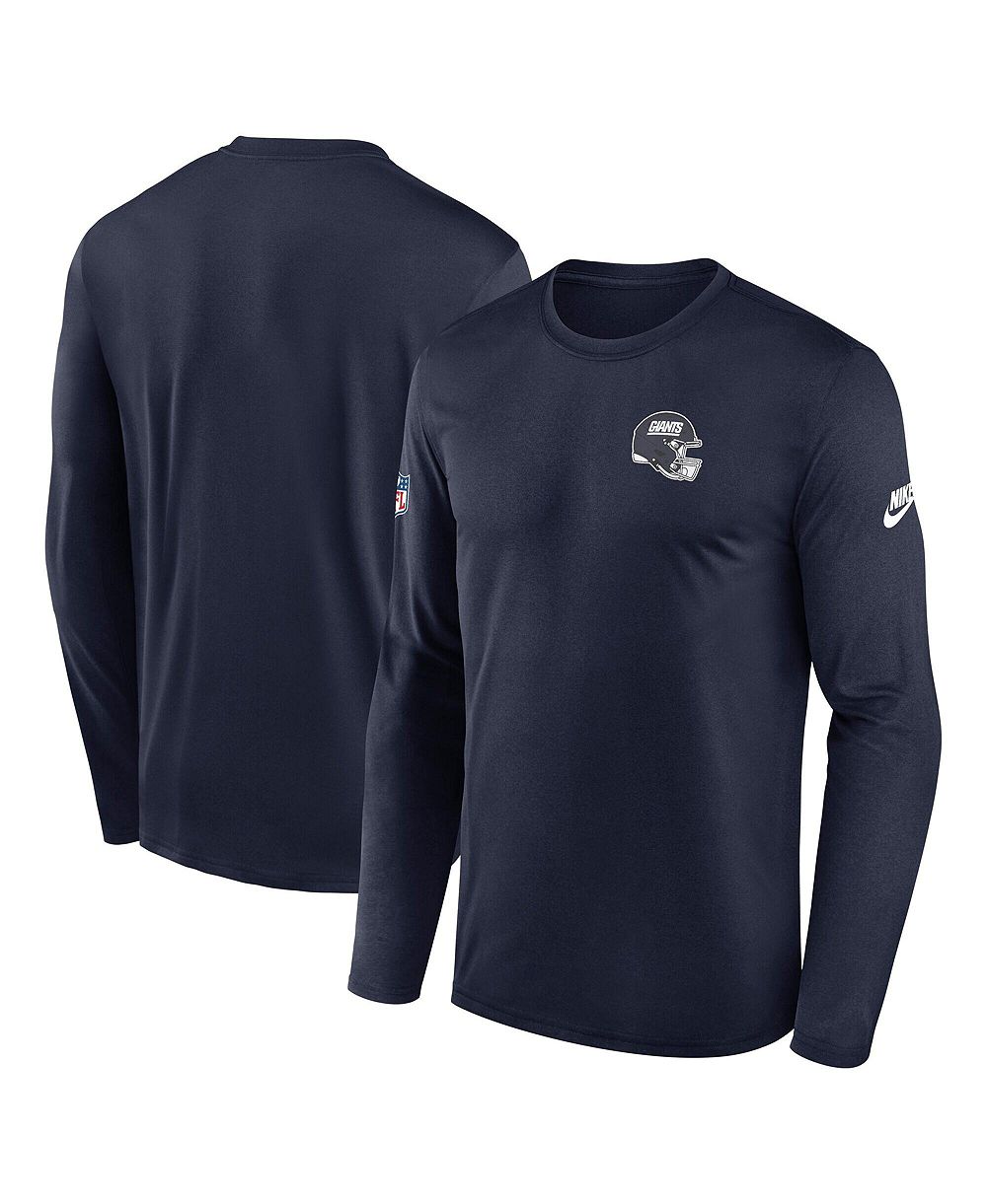 Nike Мужская футболка Nike Navy New York Giants Legend Small Logo Dri-FIT Long Sleeve T-Shirt