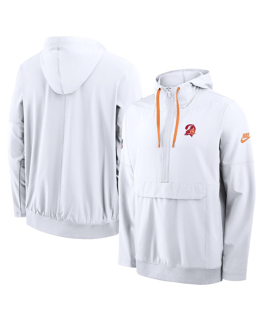 Nike Men's White Tampa Bay Buccaneers Sideline Broken Rules Alternate Anorak Half-Zip Hoodie