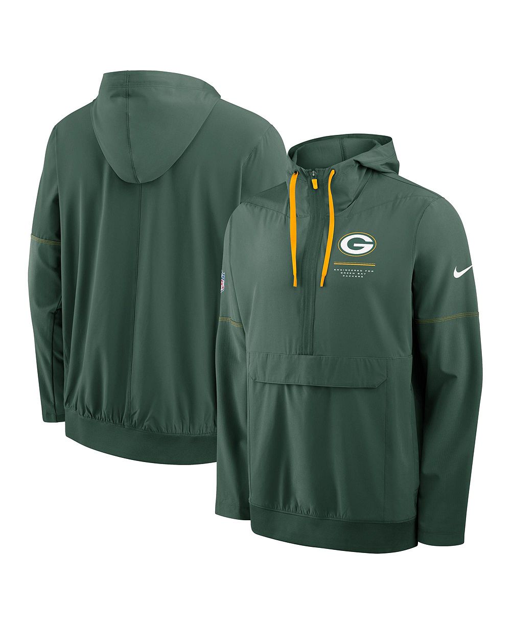 Мужская анорак-худи Nike Green Bay Packers Sideline Logo Glory Half-Zip