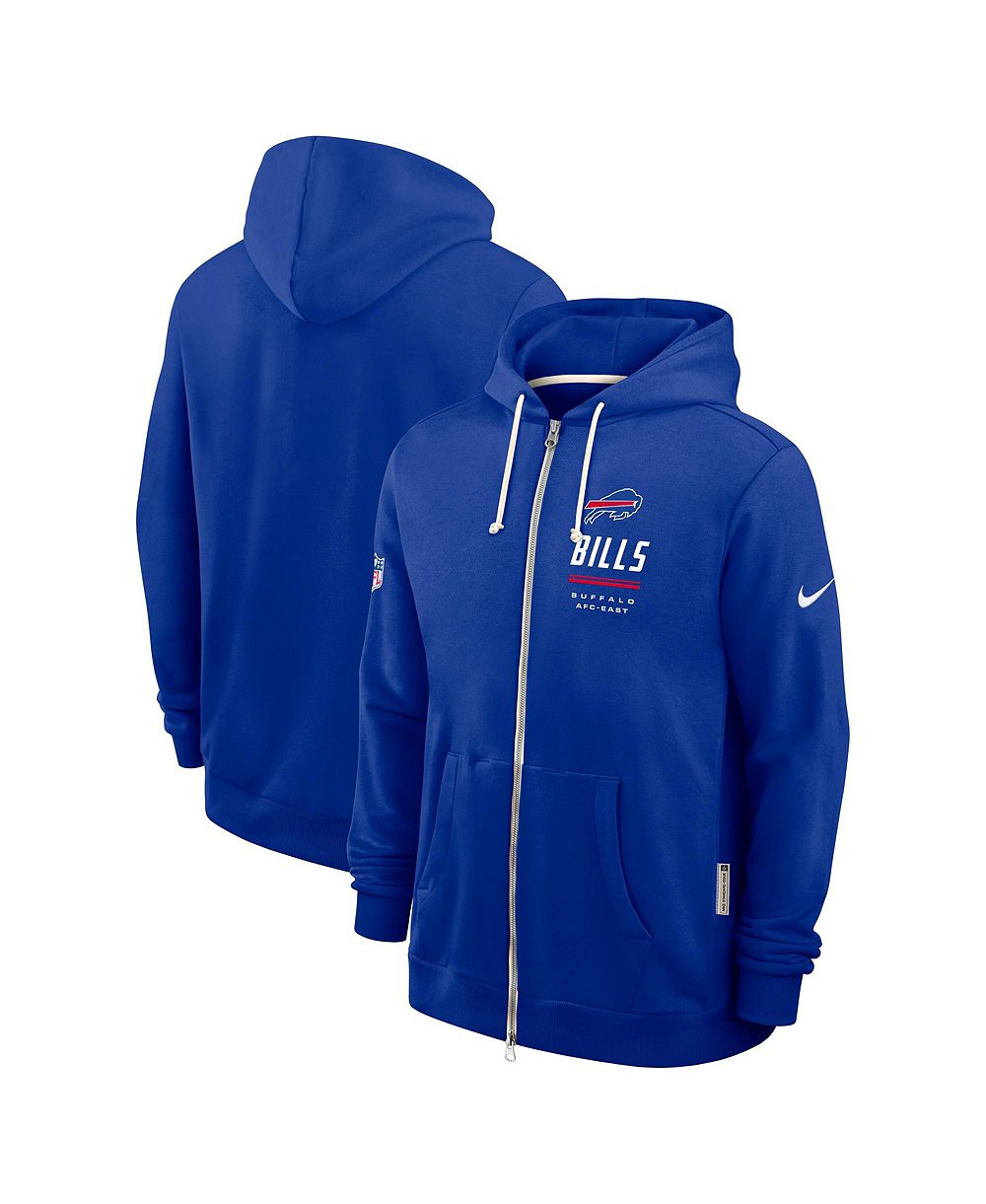 Мужское худи Nike Royal Buffalo Bills Sideline Standard Issue Quarterback Scramble Dri-FIT Full-Zip