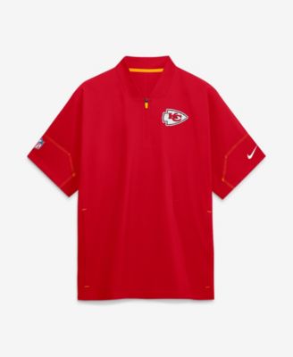 Мужская куртка Nike Kansas City Chiefs Sideline с коротким рукавом и молнией на четверть, красная