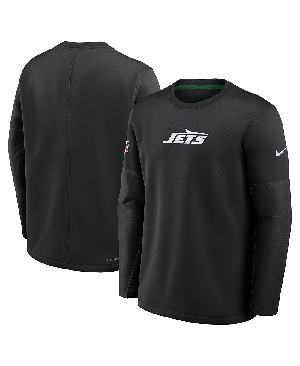 Мужская толстовка Nike Black New York Jets Sideline Coaches Team Present Midweight Therma-FIT