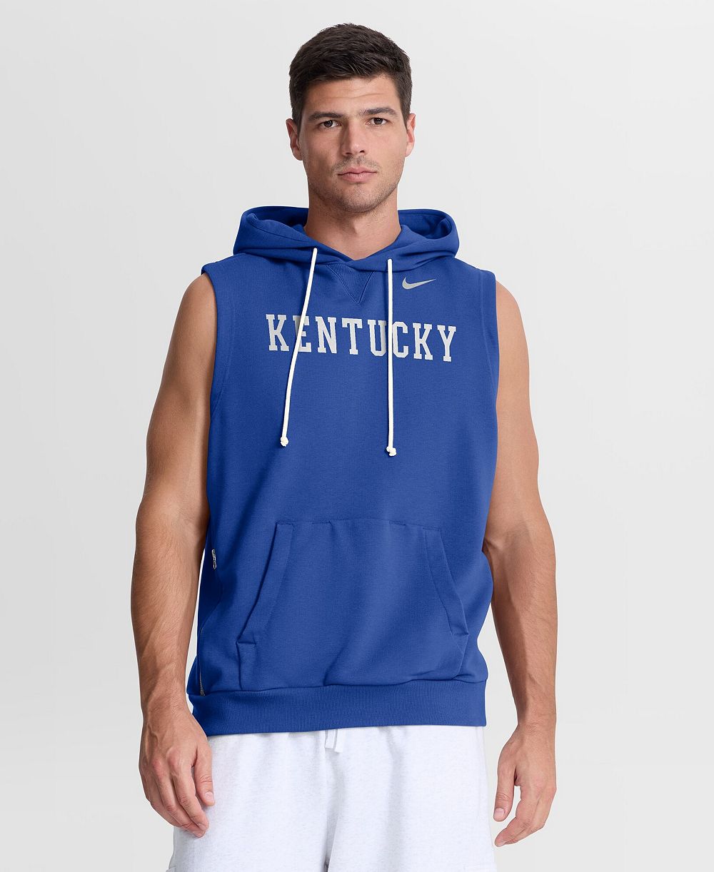 Nike Men's Royal Kentucky Wildcats 2026 Sideline Sleeveless Dri-FIT Hoodie