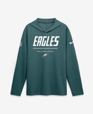 Мужское худи Nike Midnight Green Philadelphia Eagles Sideline Game On Lightweight Long Sleeve Dri-FIT