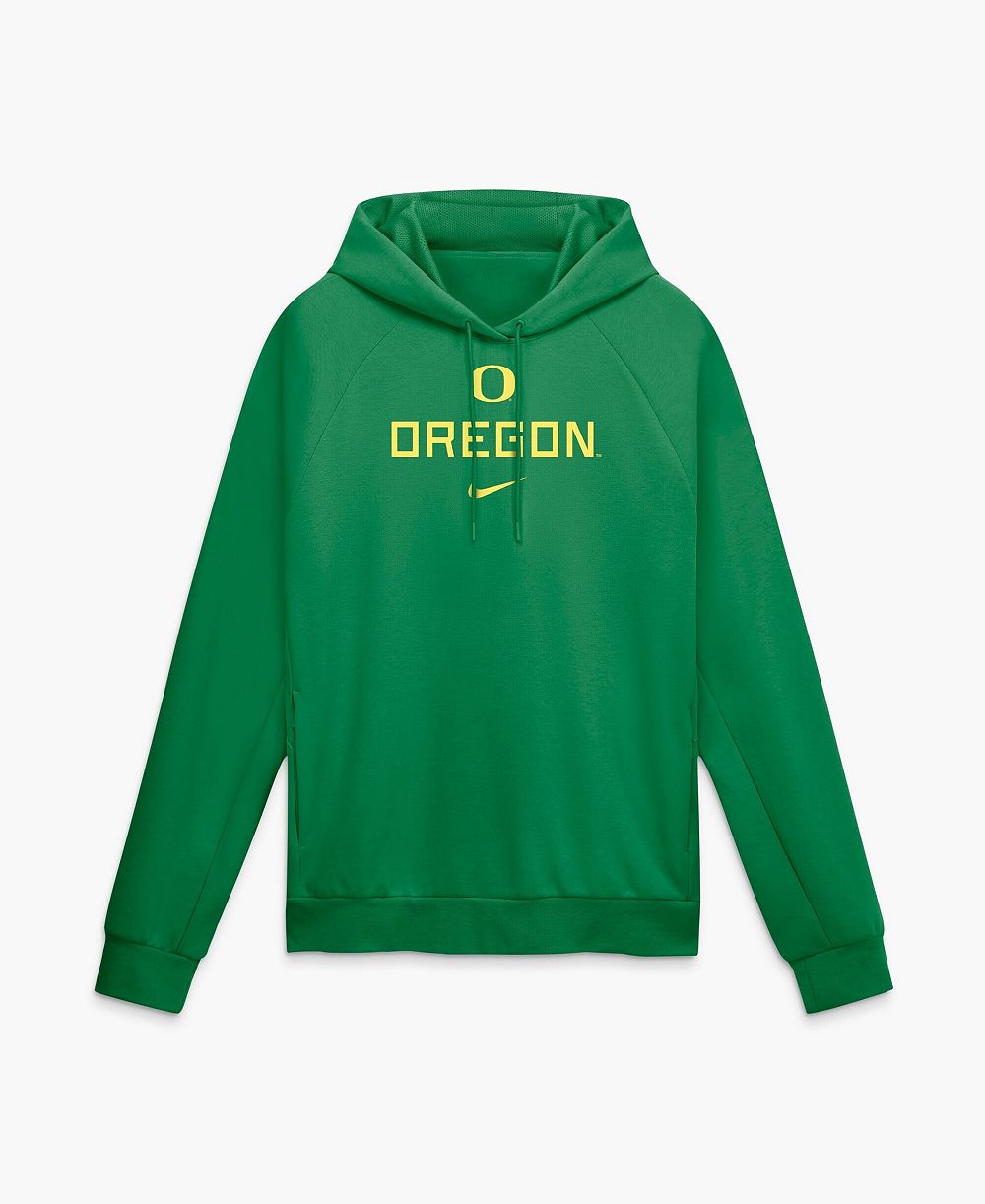 Nike Men's Green Oregon Ducks Premium Performance Raglan Dri-FIT Hoodie