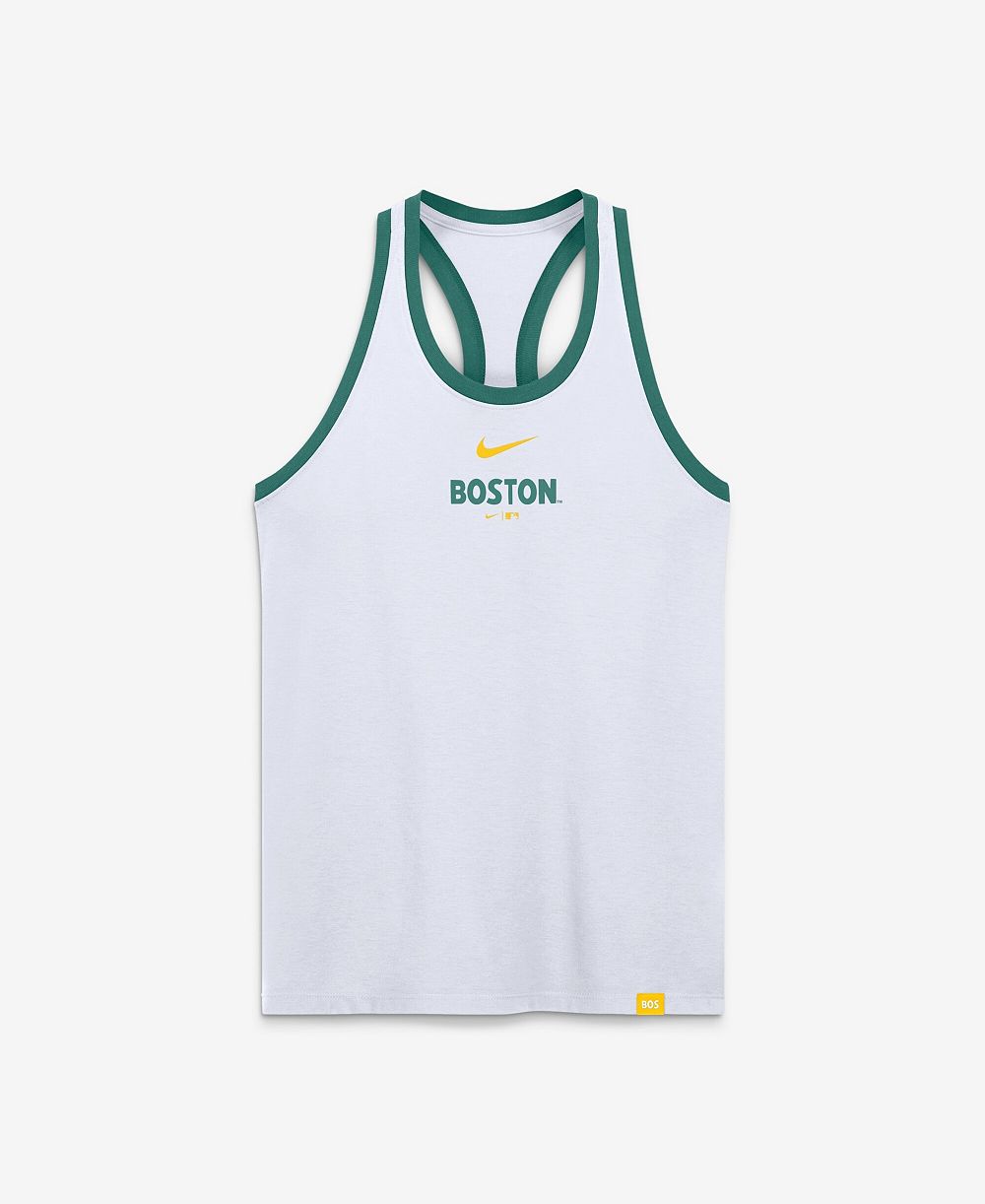 Nike Women's White Boston Red Sox City Connect Script Tri-Blend Dri-FIT Tank Top