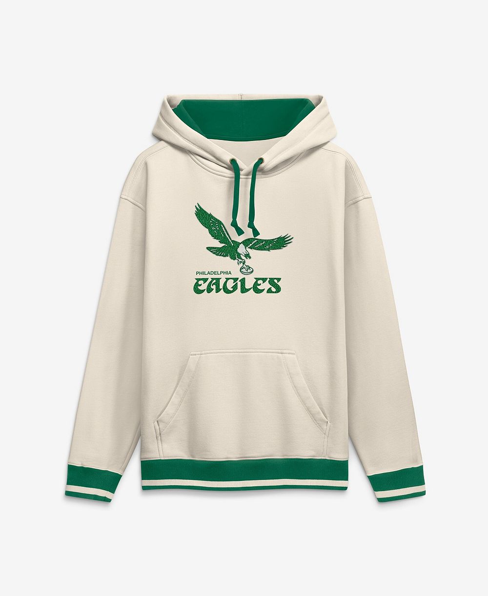 Мужское худи Fanatics Cream Philadelphia Eagles Chenille Heavyweight Fleece