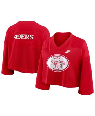 Женская укороченная сетчатая джерси Nike Rewind San Francisco 49ers Mesh-Cropped