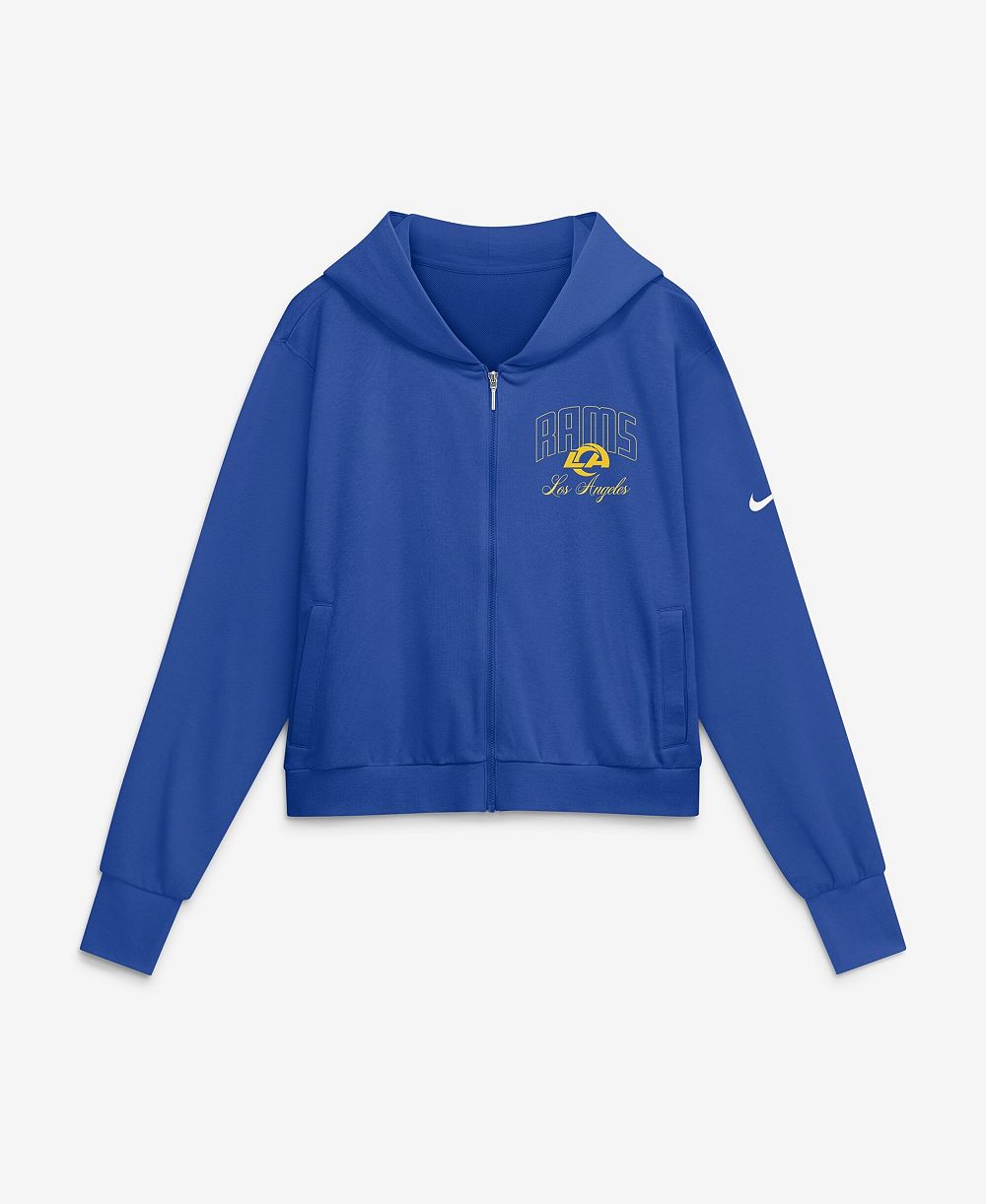 Женское худи Nike Los Angeles Rams Primetime Long-Sleeve French-Terry Full-Zip