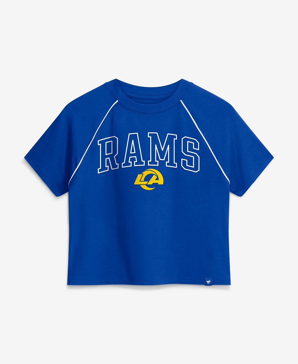 Женская укороченная футболка Fanatics Los Angeles Rams Offensive Scheme Raglan Tri-Blend