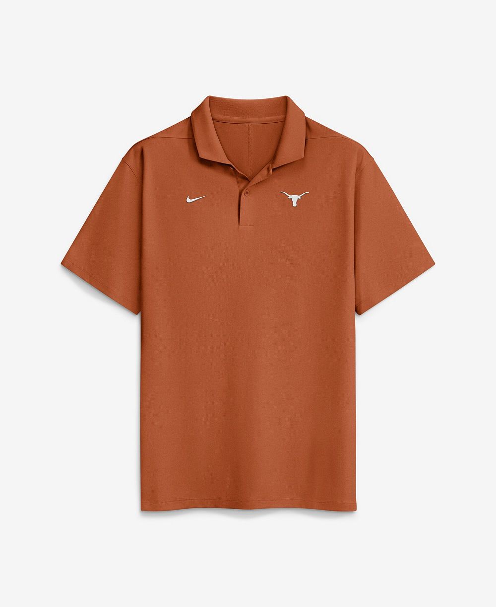 Мужская рубашка Nike Texas Orange Texas Longhorns Primetime Victory Plus Dri-FIT Polo