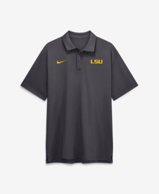 Мужская рубашка-поло Nike Anthracite LSU Tigers 2026 Sideline Tour Dri-FIT