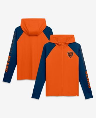 Fanatics худи на молнии Chicago Bears Cornerback Blitz Raglan, оранжевый/темно-синий, женский