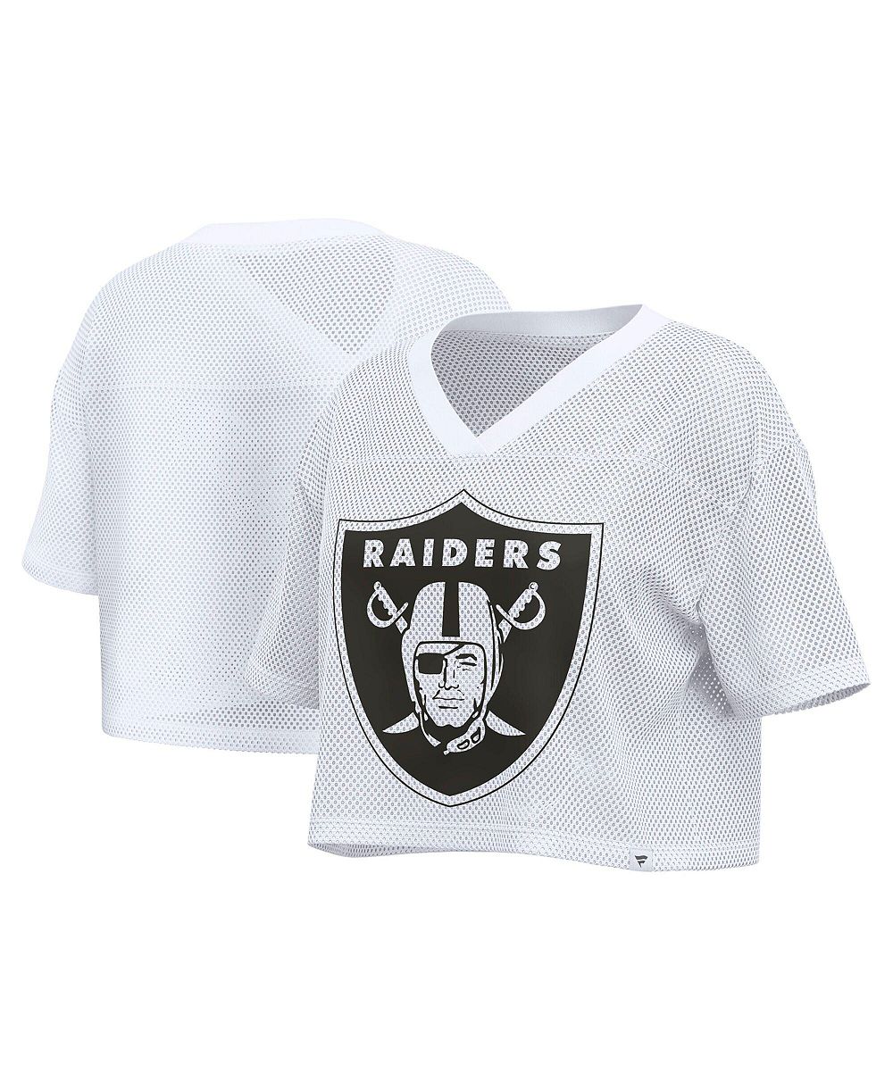 Fanatics Женская укороченная джерси Las Vegas Raiders Oversized V-Neck