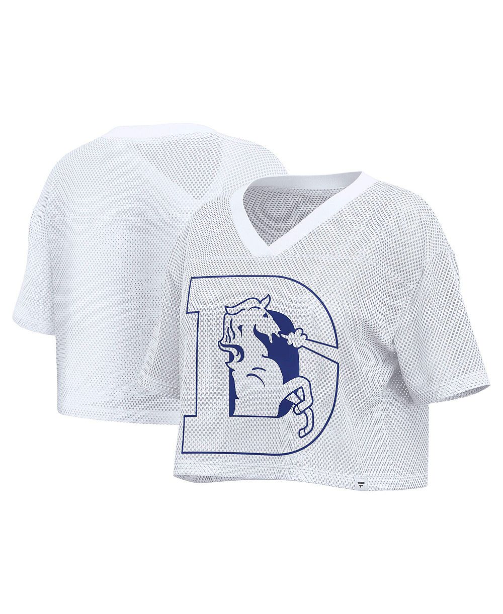 Fanatics джерси Denver Broncos Oversized Mesh Cropped V-Neck, белая, женская