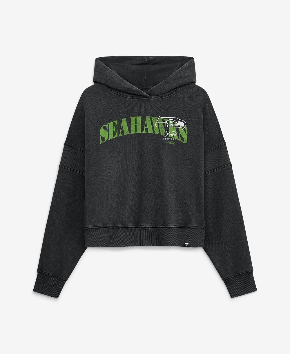 Женское худи Fanatics Black Seattle Seahawks Counter Run Pullover