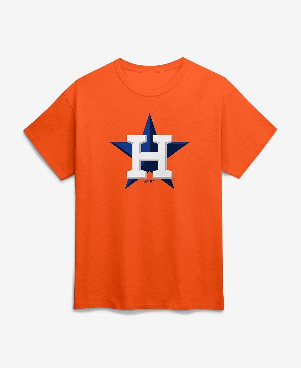 Logo Athletic Men's Orange Houston Astros Logo T-Shirt