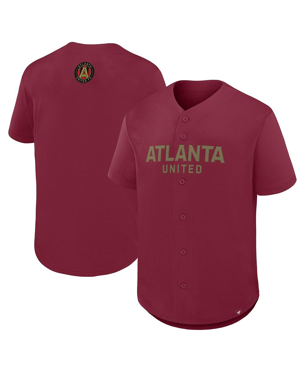 Мужская джерси Fanatics Red Atlanta United FC Maximum Intensity Button-Up