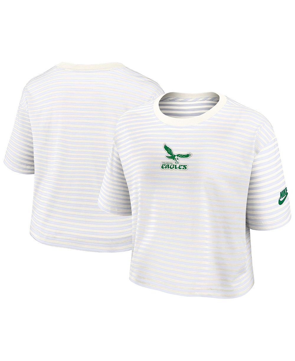 Nike Women's Philadelphia Eagles Striped Cropped T-Shirt