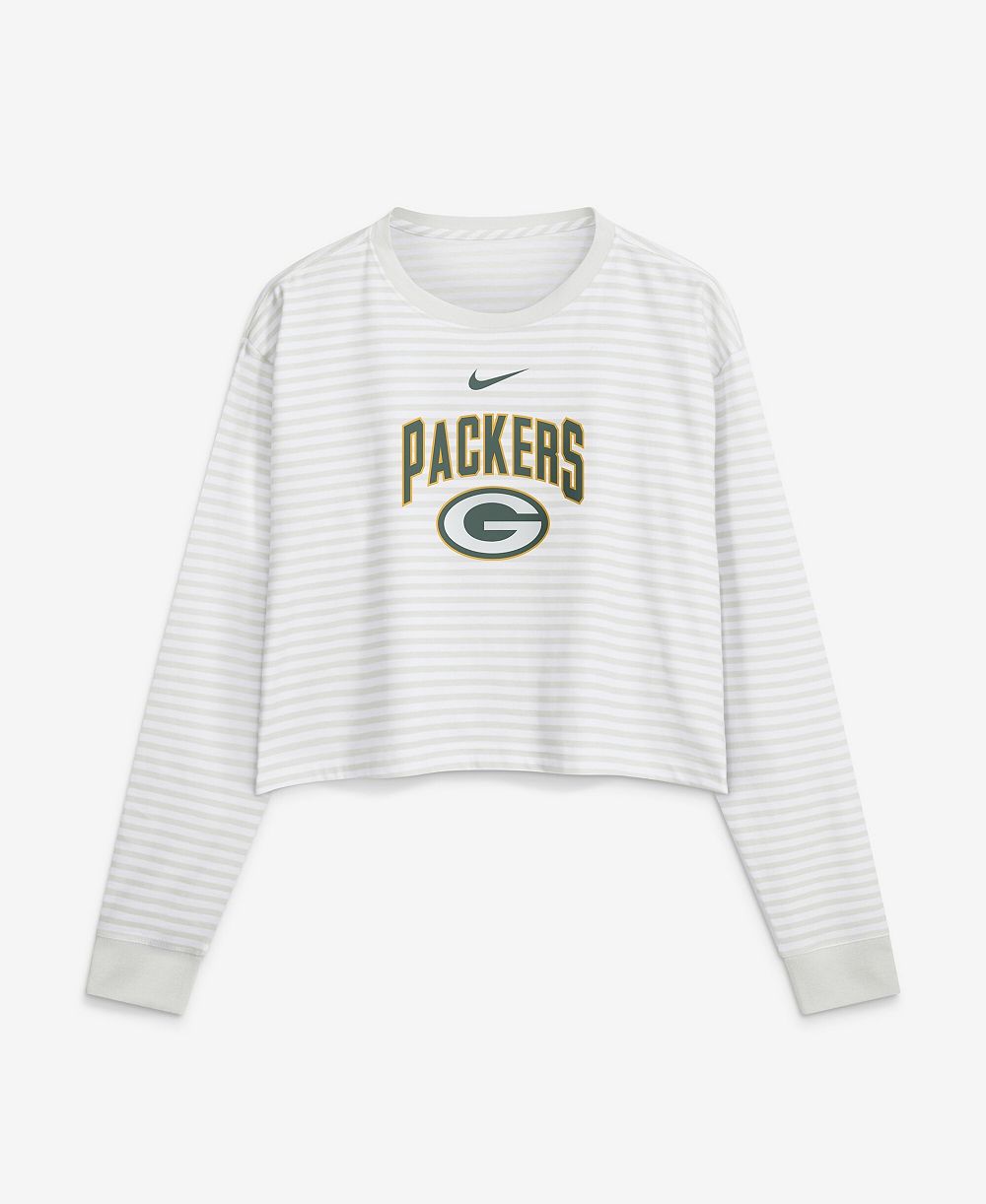 Женский кроп-топ Nike Green Bay Packers свободного кроя белая
