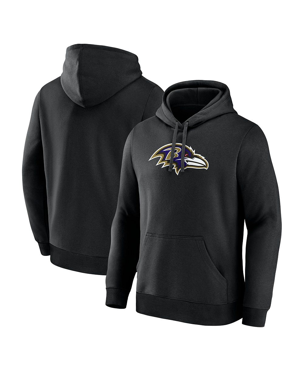 Logo Athletic Men's Black Baltimore Ravens Primary Logo Hoodie
