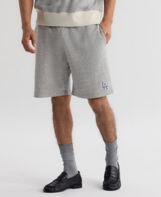Мужские шорты Fanatics Steel Heather Los Angeles Dodgers Iconic Terry Warm-Up