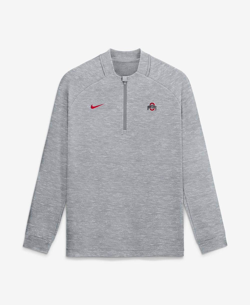 Мужской джемпер Nike Gray Ohio State Buckeyes Golf Par 5 Therma-FIT Half-Zip