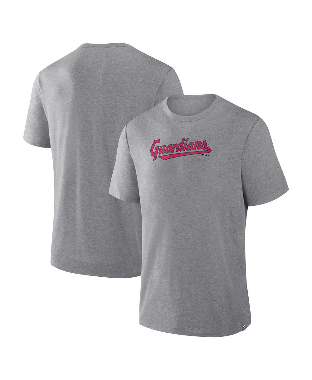 Мужская футболка Fanatics Cleveland Guardians Play Tribute Tri-Blend серая меланж