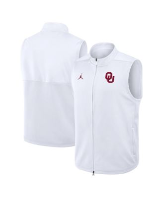 Мужская жилетка Jordan Oklahoma Sooners Primetime Victory Therma-FIT с молнией, белая
