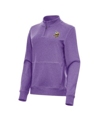 Женская куртка Antigua Heather Purple Minnesota Vikings Crush Quarter-Zip