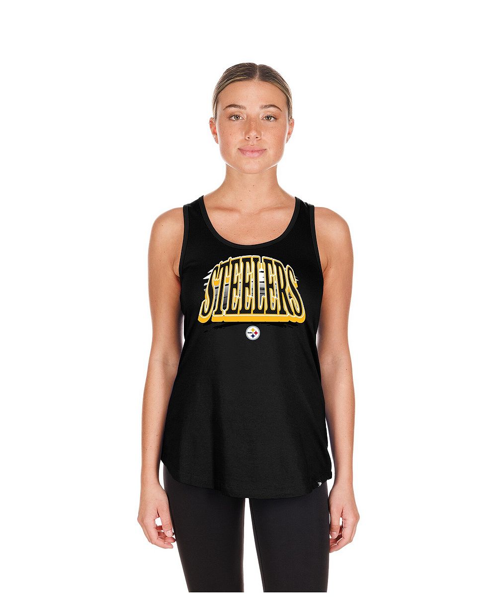 Женский летний топ New Era Black Pittsburgh Steelers