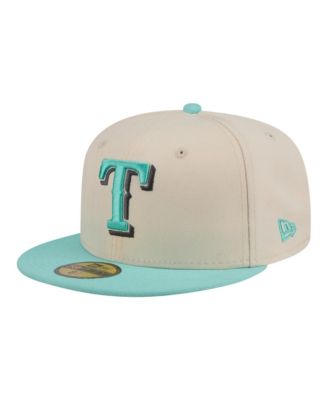 New Era Мужская кепка 59FIFTY двухцветная Light Beige/Turquoise Texas Rangers