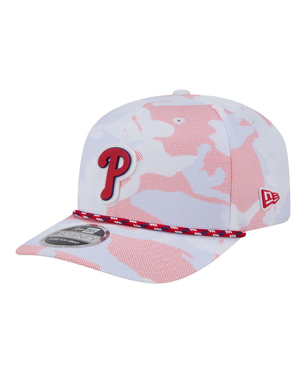 New Era Мужская регулируемая кепка Philadelphia Phillies Camo Rope 9SEVENTY, белая