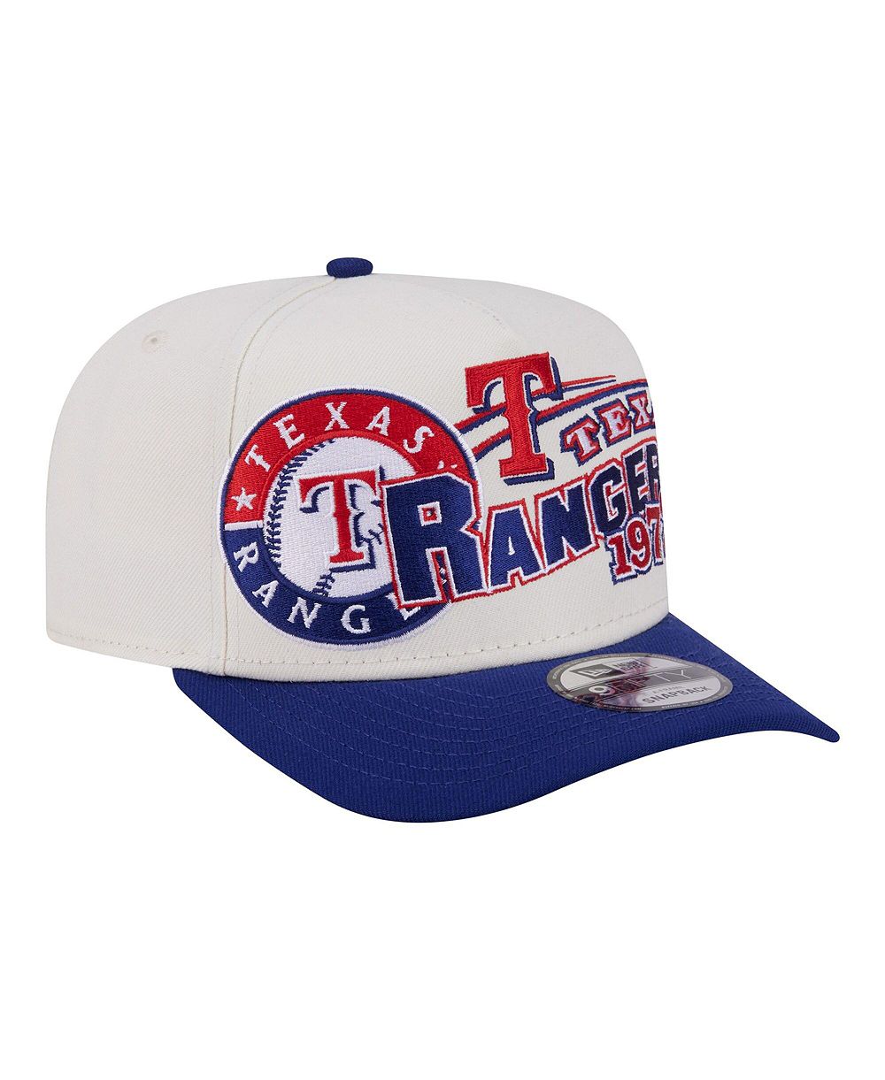 Кепка New Era Men's Classic A-Frame 9FIFTY Snapback, Cream/Royal Texas Rangers