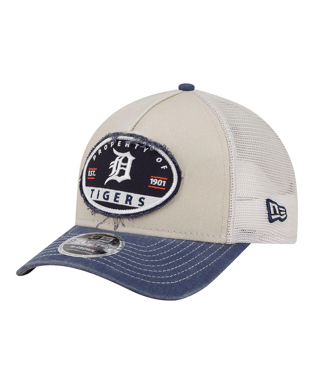 New Era Мужская кепка Detroit Tigers 9FORTY Trucker светлый бежевый/темно-синий