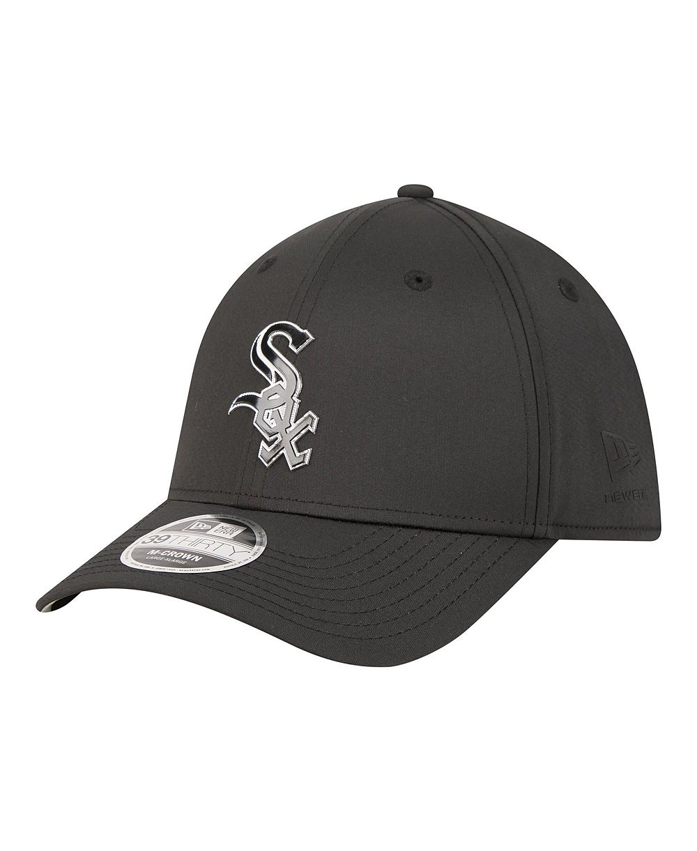 New Era Мужская регулируемая кепка 39THIRTY M-Crown Black Chicago White Sox Metallic