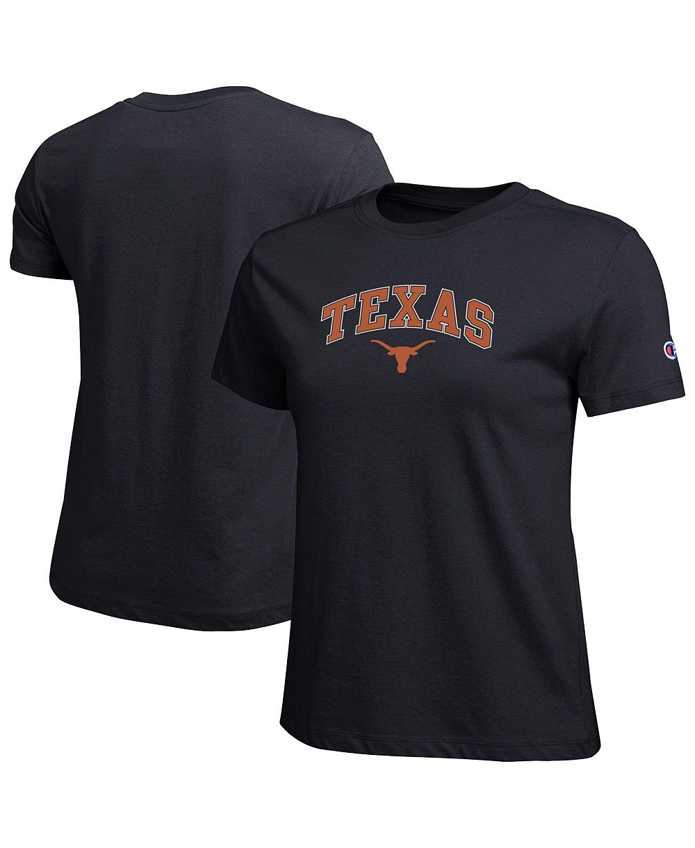 Женская черная футболка Champion Texas Longhorns с арочным логотипом