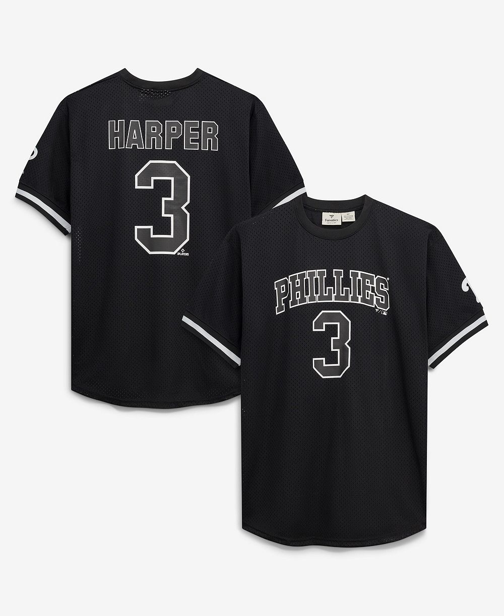 Мужская джерси Fanatics Black/White Philadelphia Phillies Big & Tall Heavyweight Mesh
